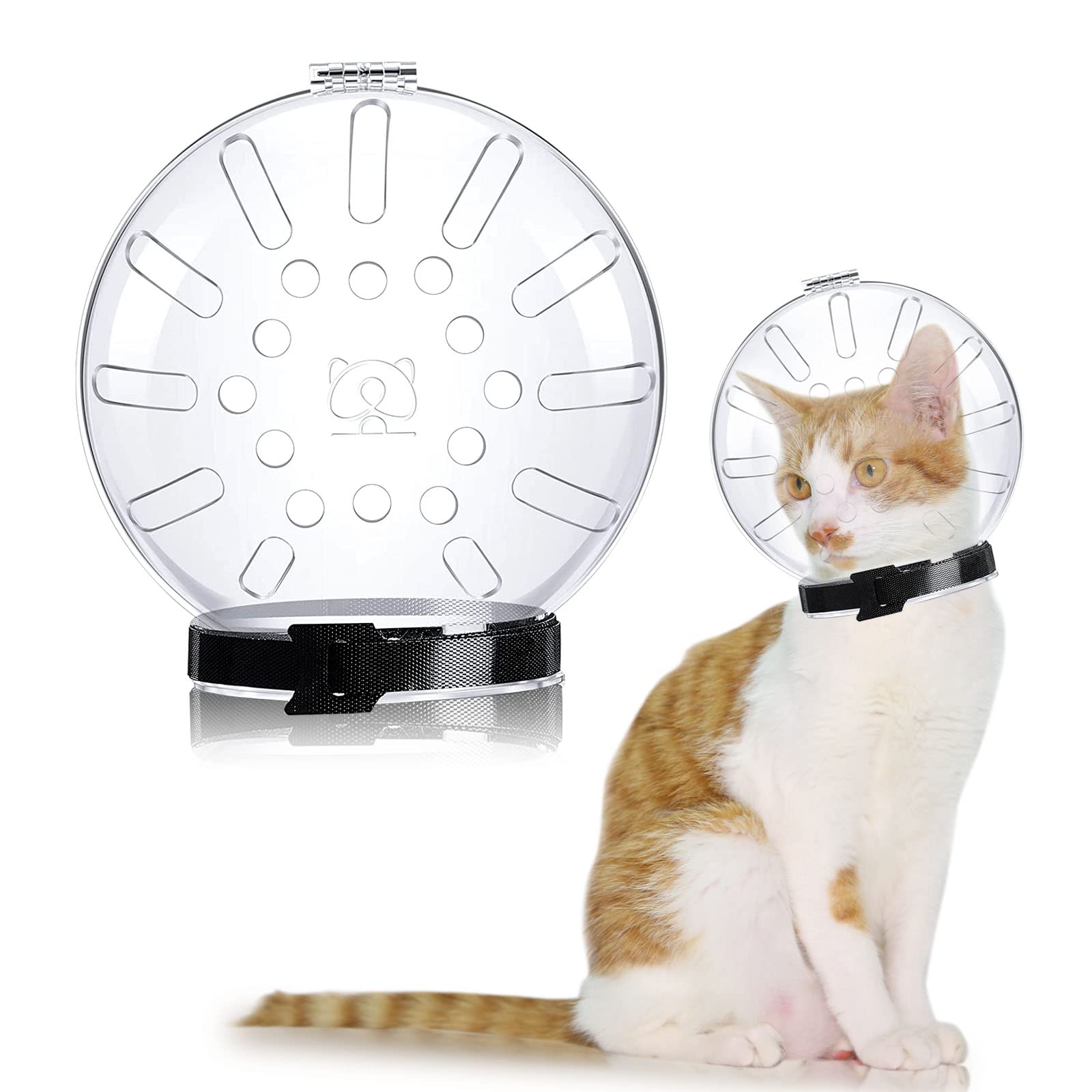 Merkaunis Upgraded Cat Muzzle Helmet with breathable ventilation for comfortable wear.