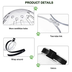 Dual lobes and Velcro strap enable quick on/off during care.