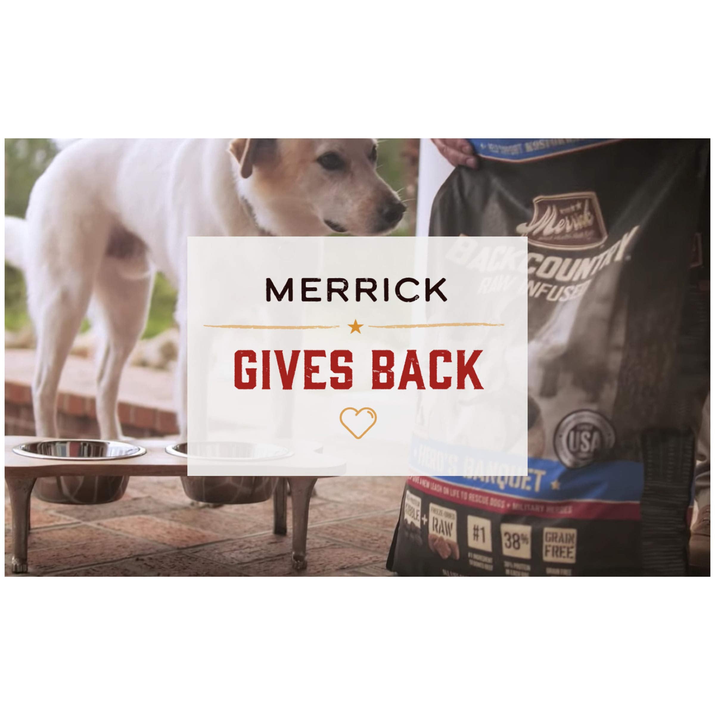 Merrick adult dog diet designed for sensitive stomachs.