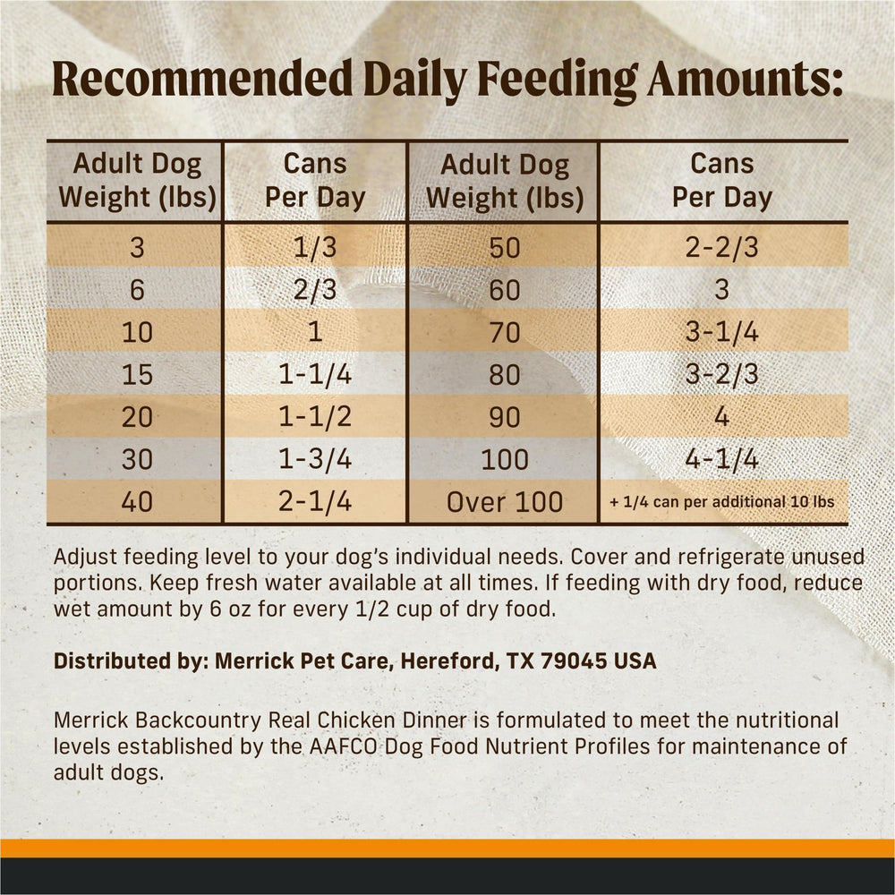 Merrick Backcountry closeup of wet dog food texture for appealing mouthfeel.
