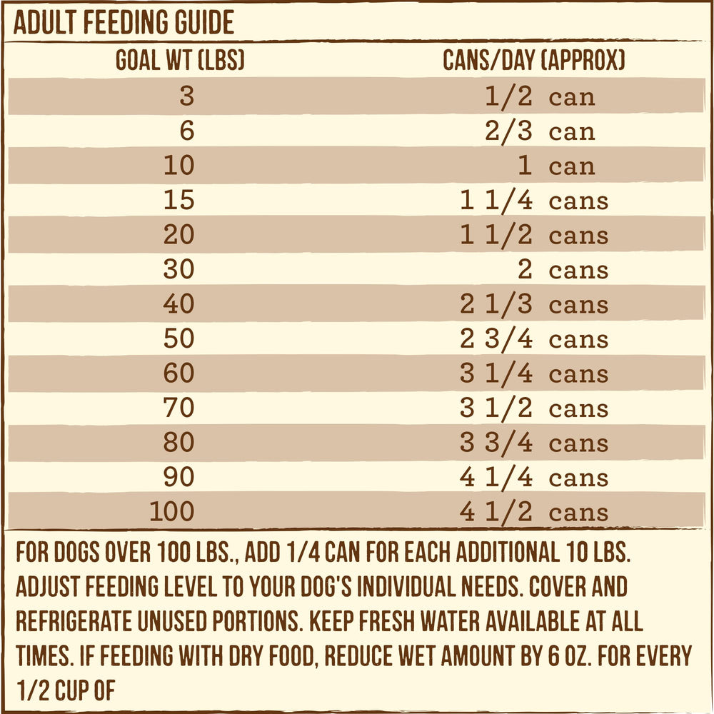 Merrick balanced nutrition for adult dogs displayed in a serving scene