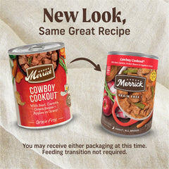 Merrick Cowboy Cookout savory gravy enhances moisture and taste