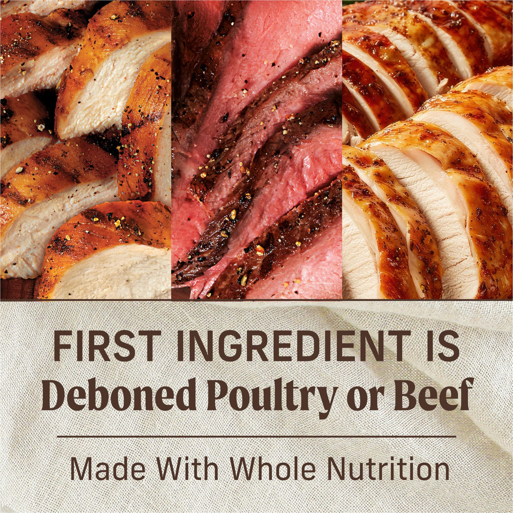 Merrick dog food contains no artificial flavors or preservatives
