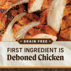 Merrick dog food includes omega fatty acids for skin and coat health.