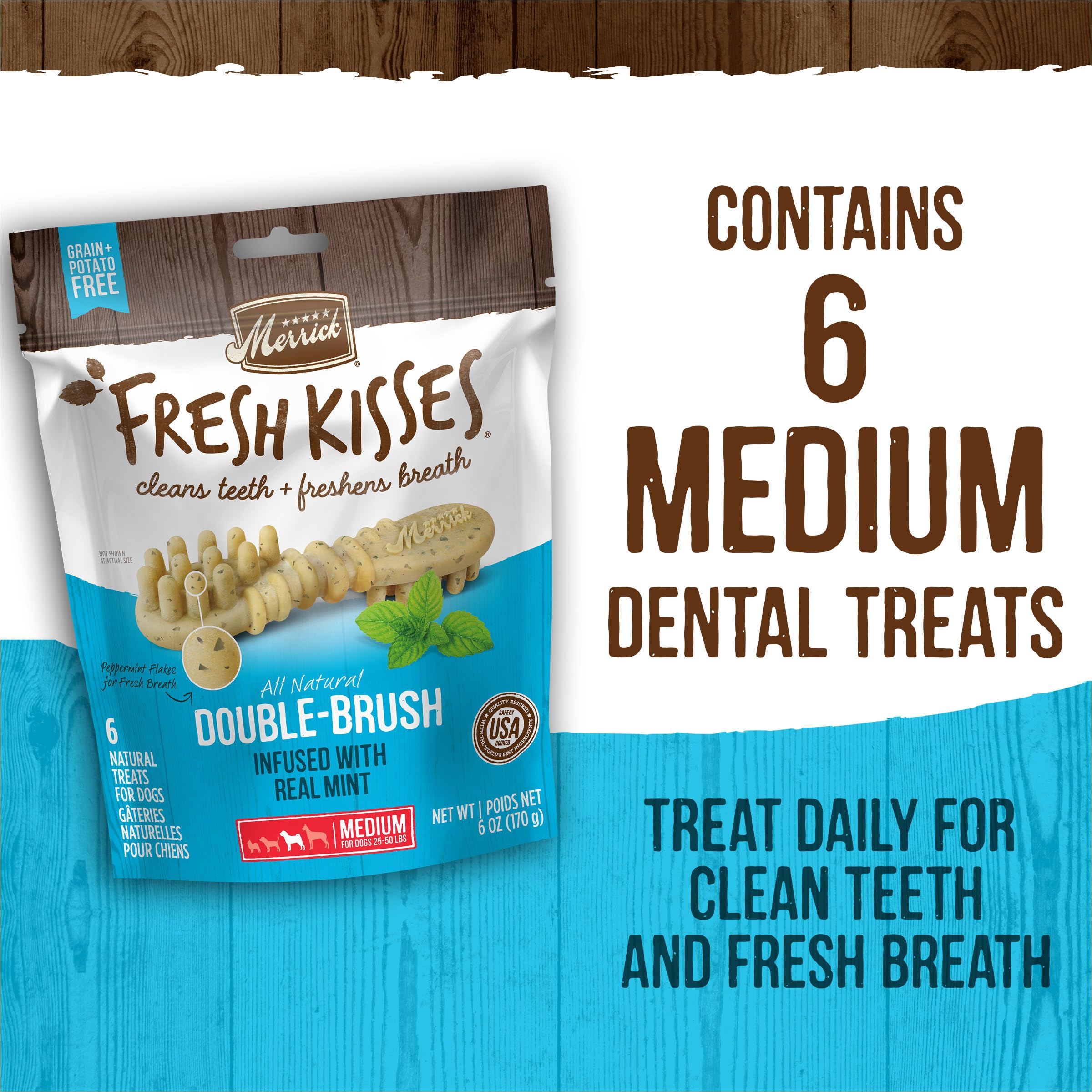 Merrick Fresh Kisses supports daily dental care as part of routine.