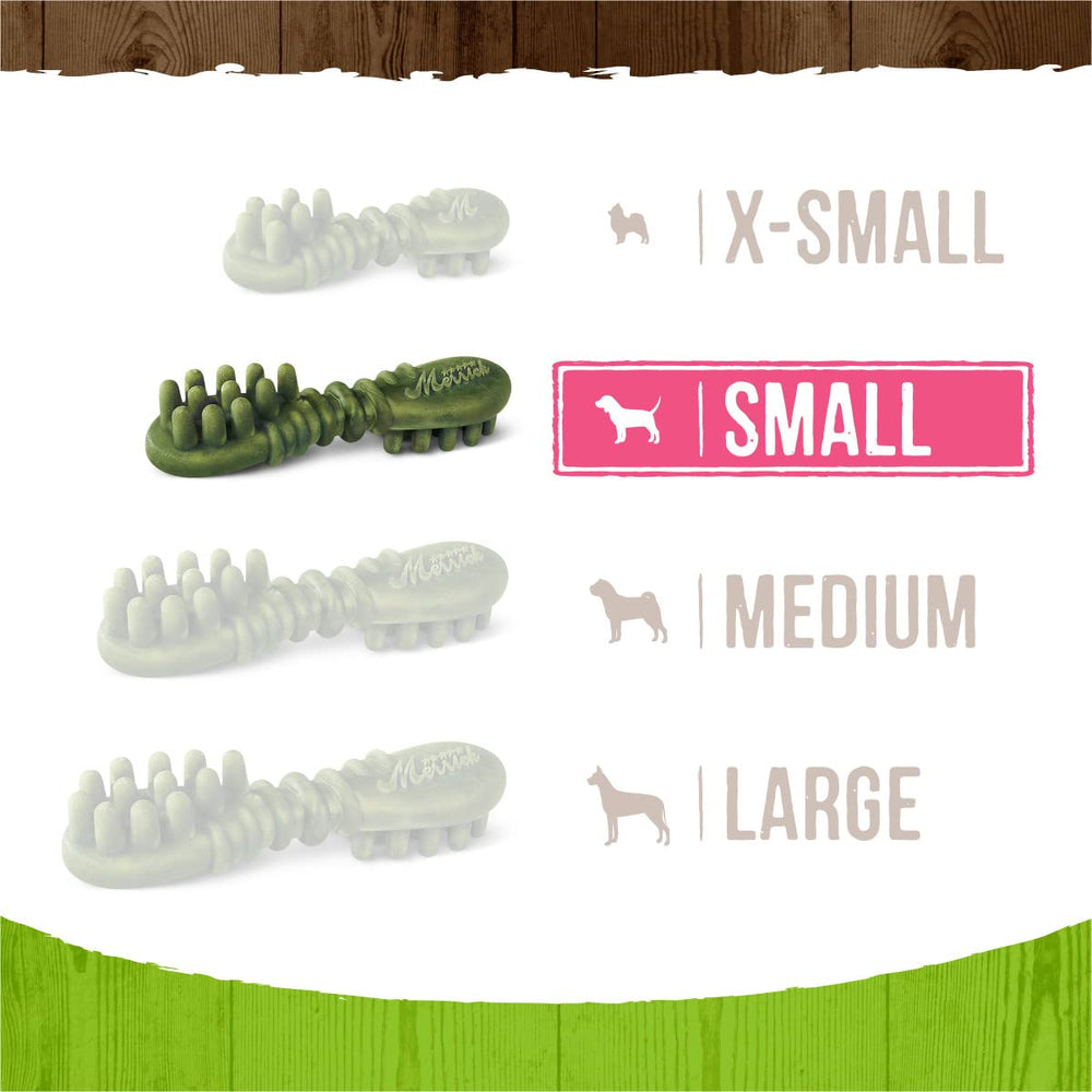 Soft chew texture supports easy chewing for small dogs.