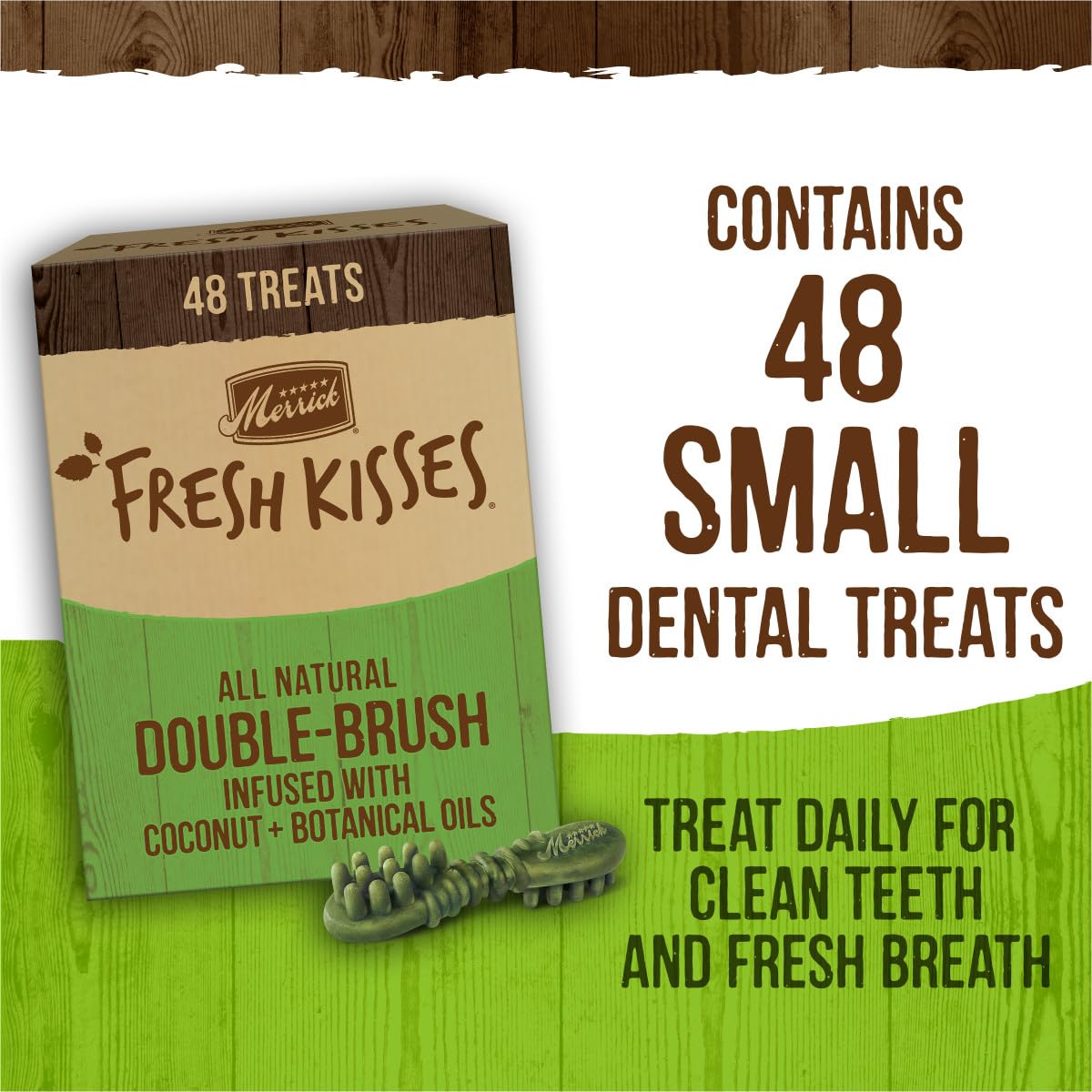 Ingredients list shows 13 components in Merrick Fresh Kisses.