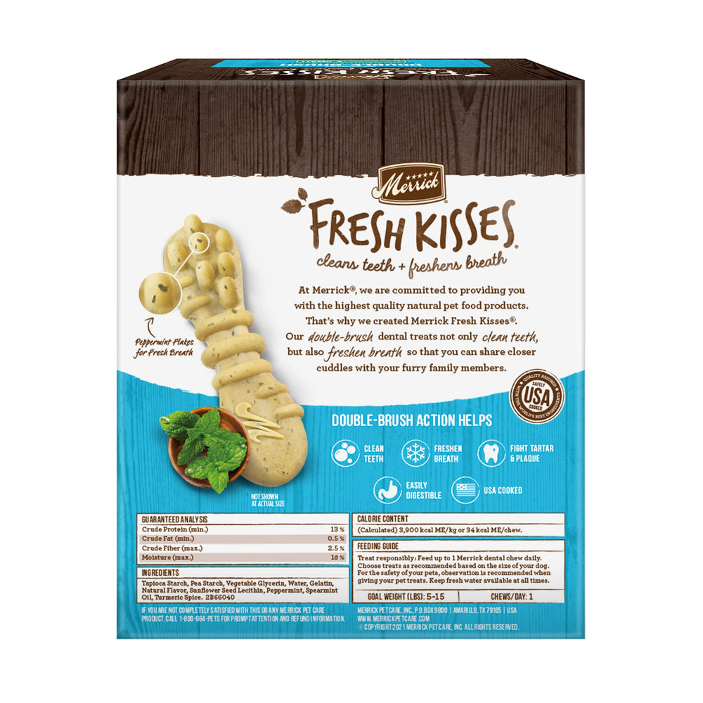 Merrick Fresh Kisses potato-free chews for sensitive stomachs in small dogs