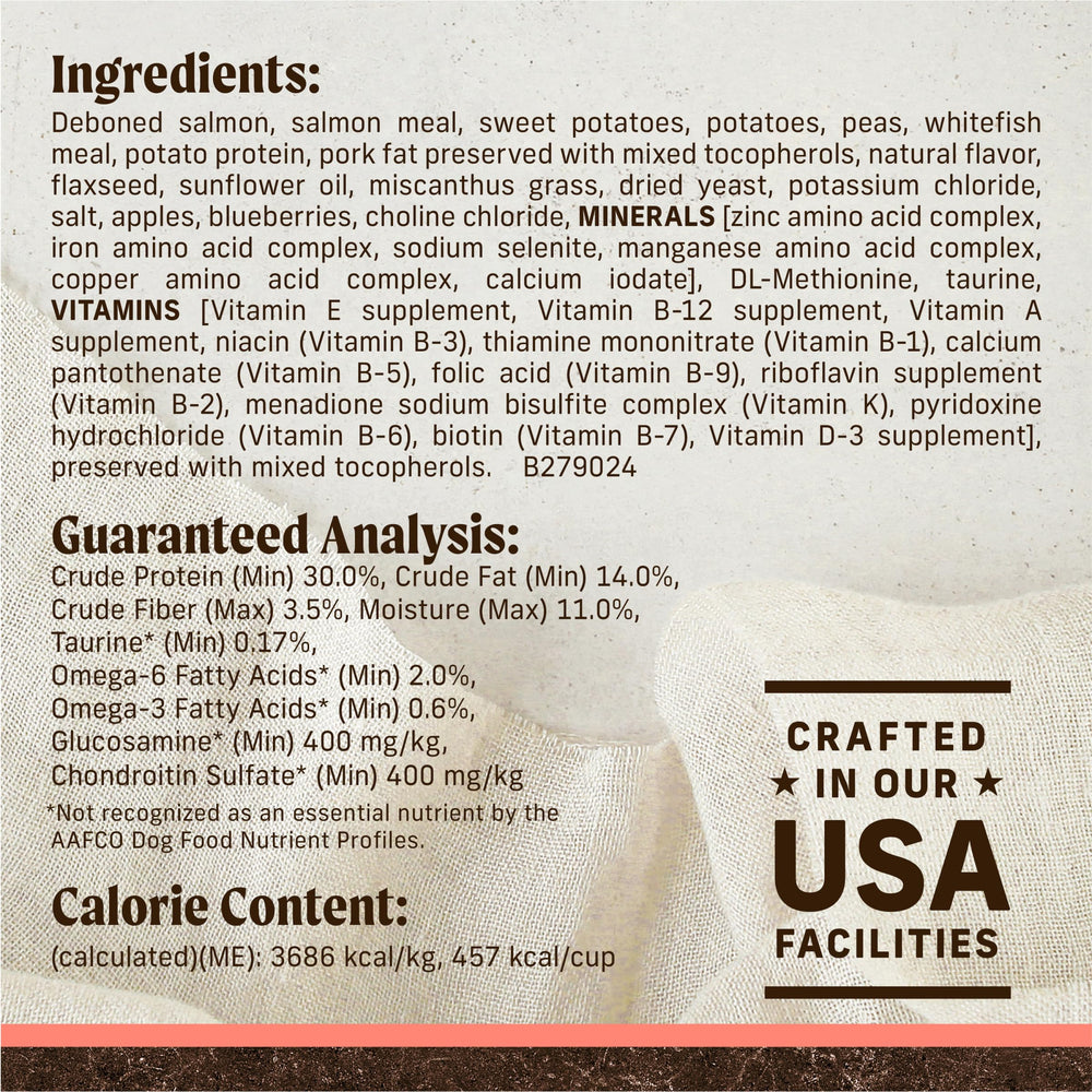 Grain-free ingredient profile with meat-first formula and natural ingredients.