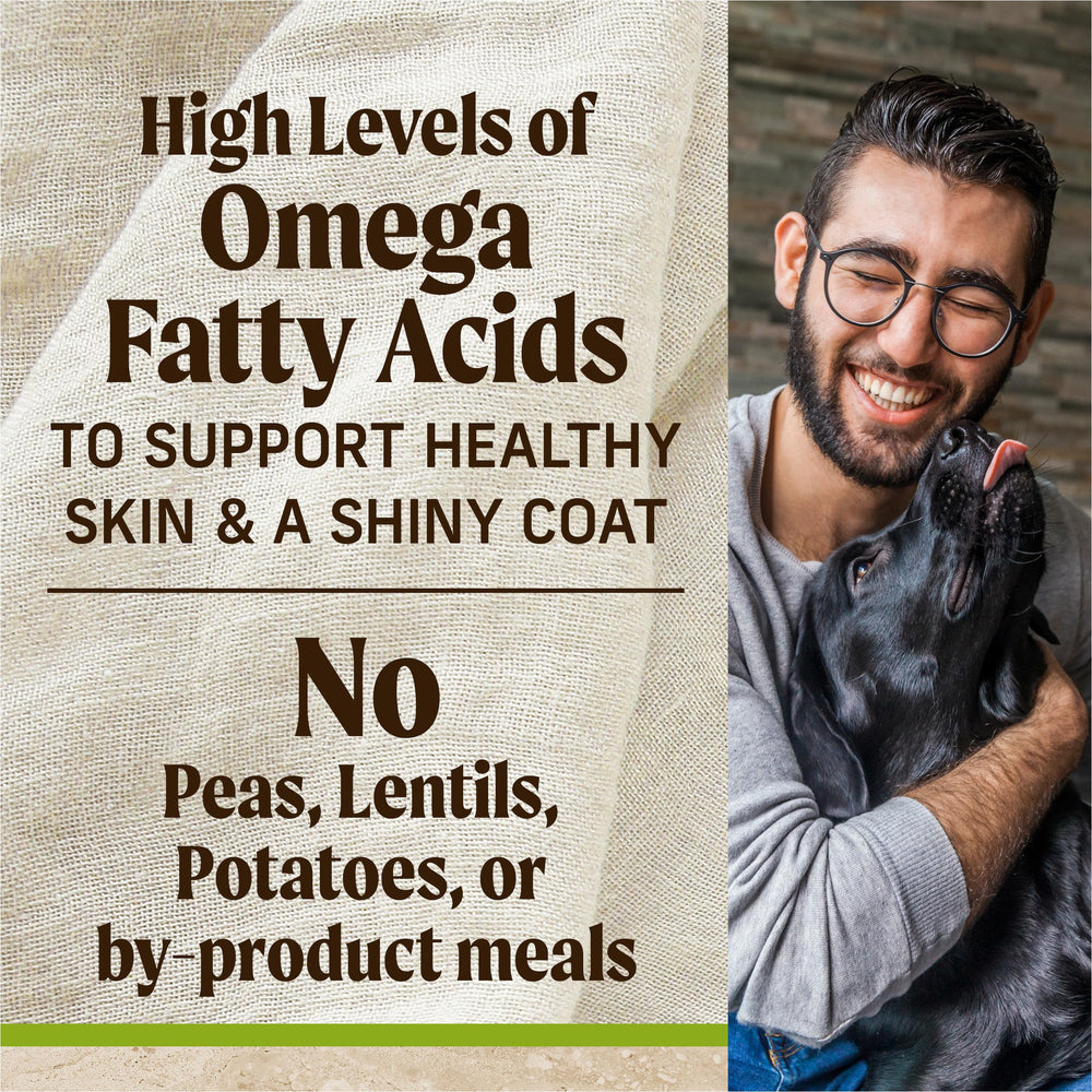 Merrick Healthy Grains 25 lb bag ready for family feeding