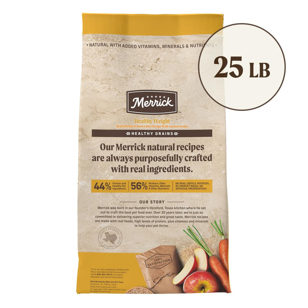 Potato-free label signals premium, grain-forward recipe.