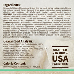 Omega fatty acids support a healthy skin and coat in Merrick kibble