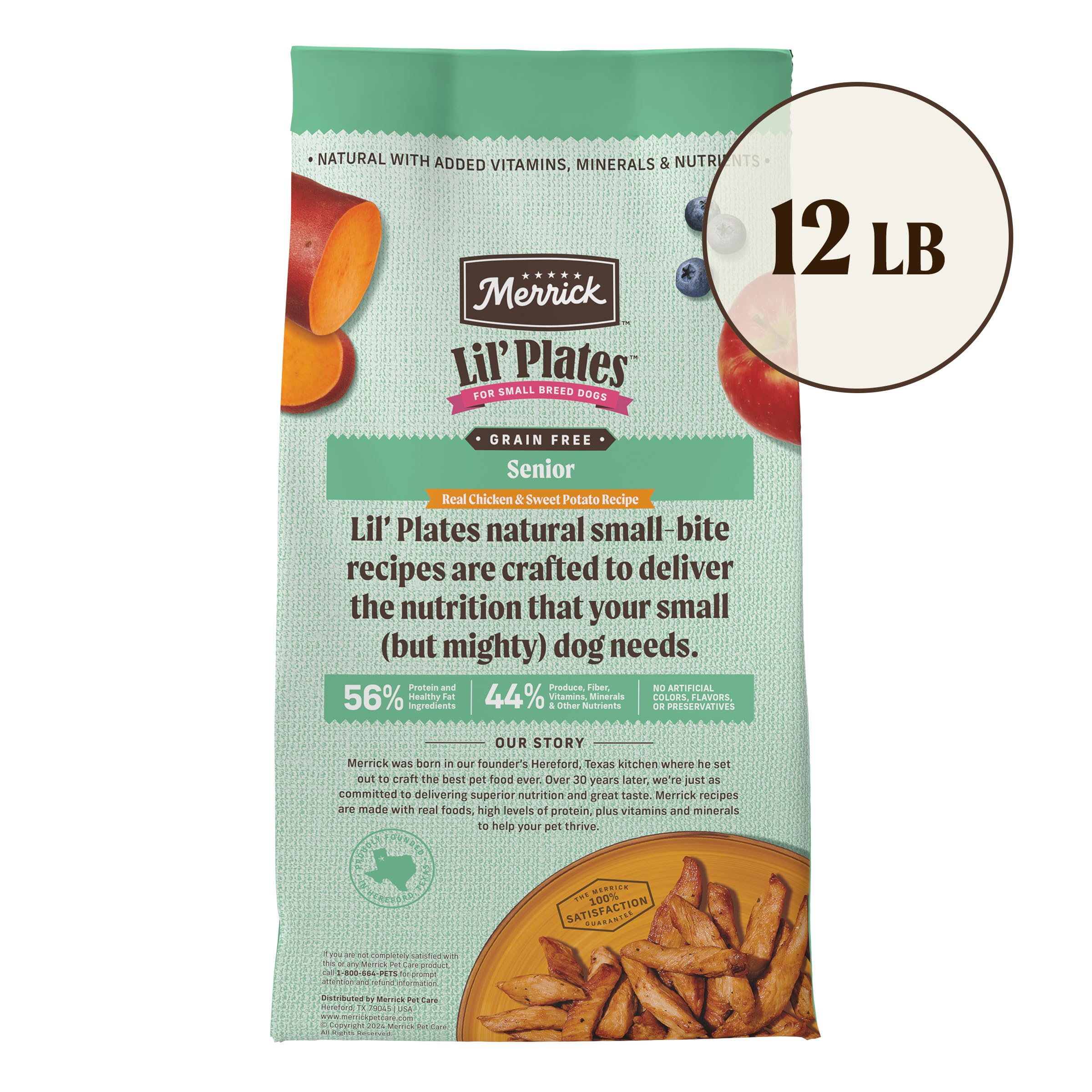 Merrick Lil' Plates glucosamine and chondroitin feature close-up for joints.