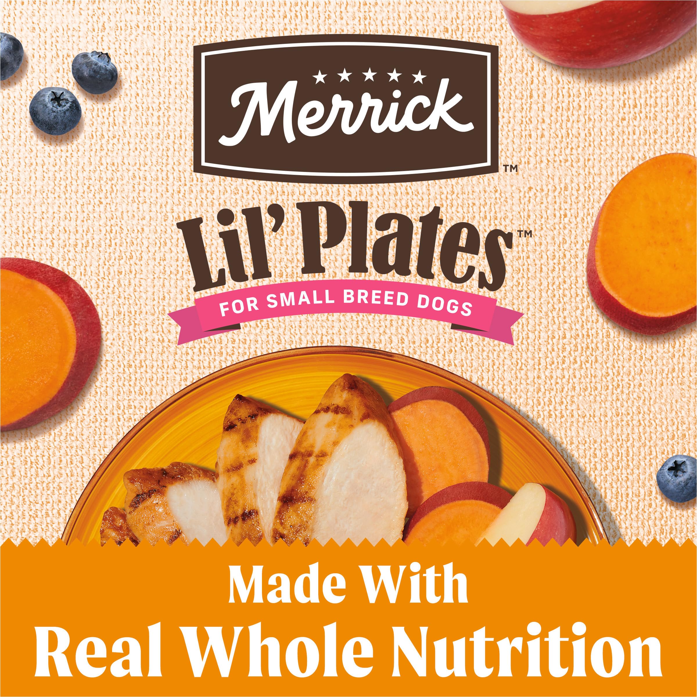 Merrick Lil’ Plates grain-free dry dog food on shelf