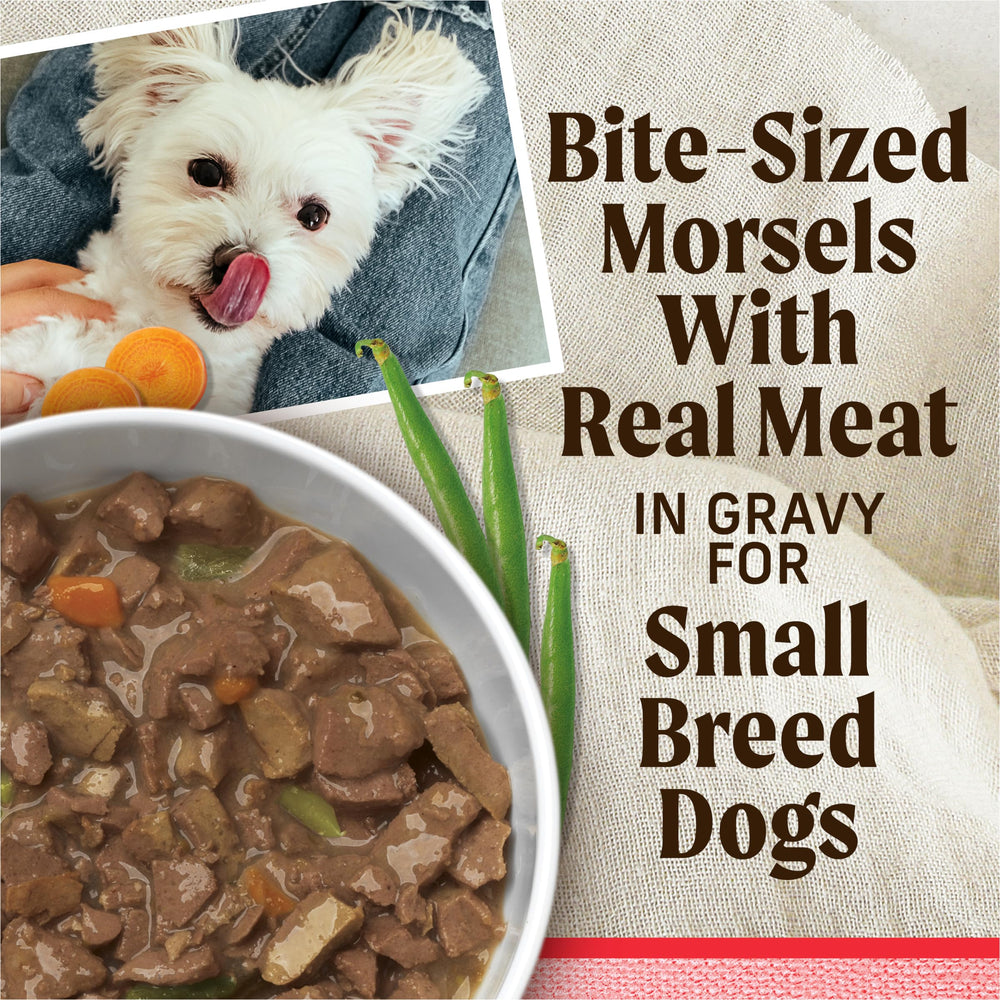 Merrick Lil’ Plates grain-free wet food with soft texture and wholesome produce