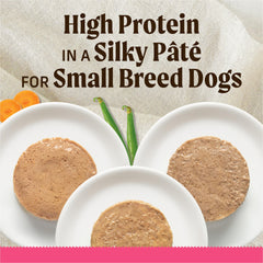 Merrick Lil’ Plates turkey pate cans with lean protein.