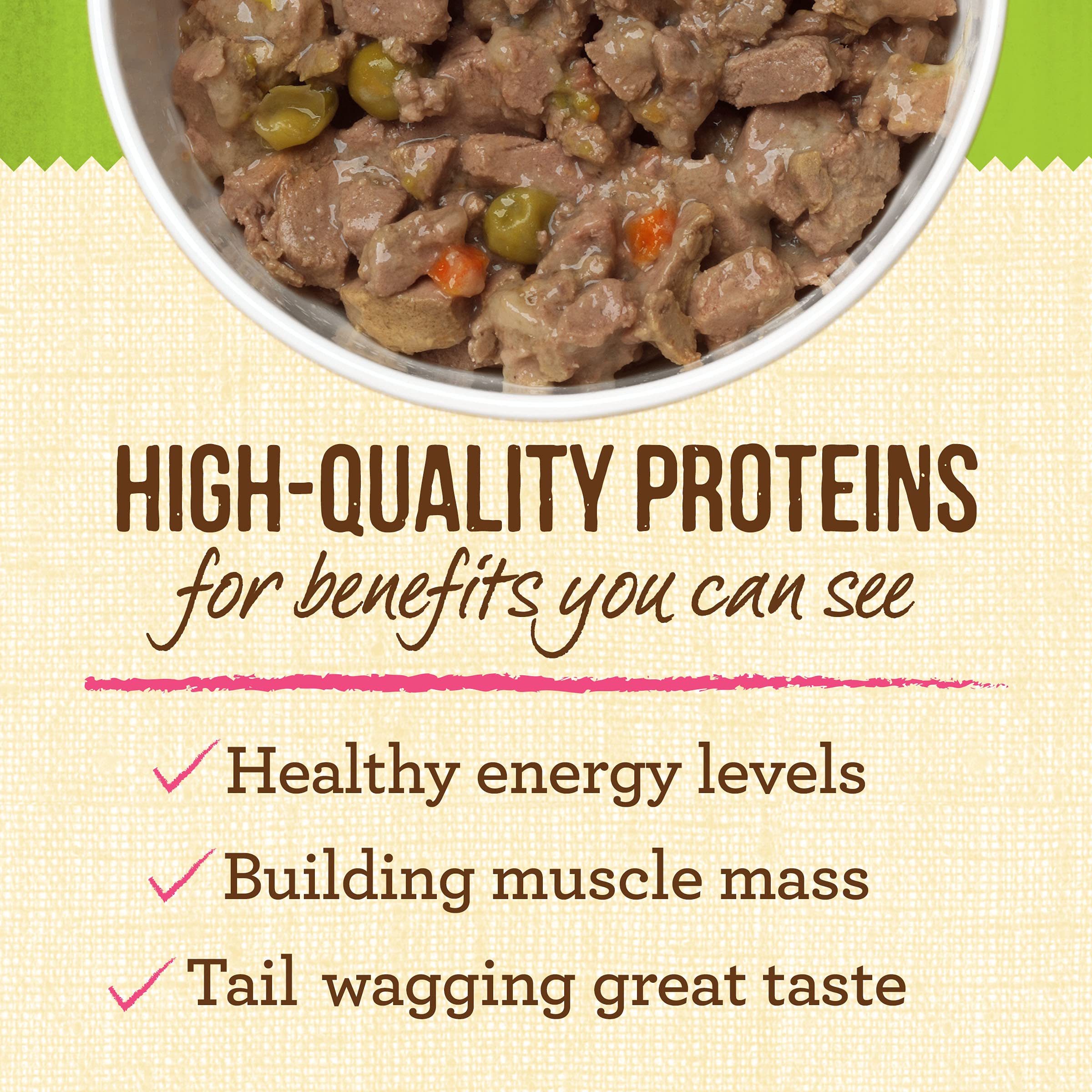 Merrick Lil' Plates small dog food showing soft stew texture and savory aroma.
