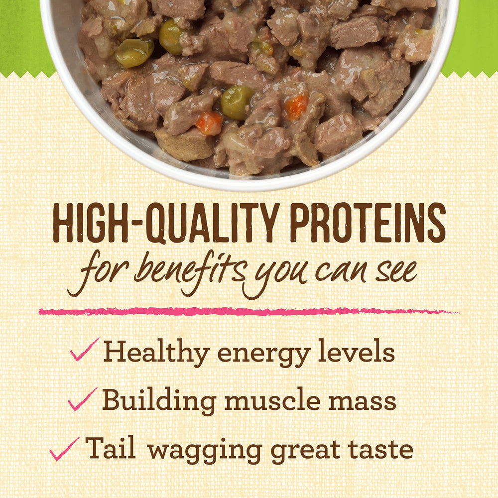 Merrick Lil' Plates small dog food showing soft stew texture and savory aroma.