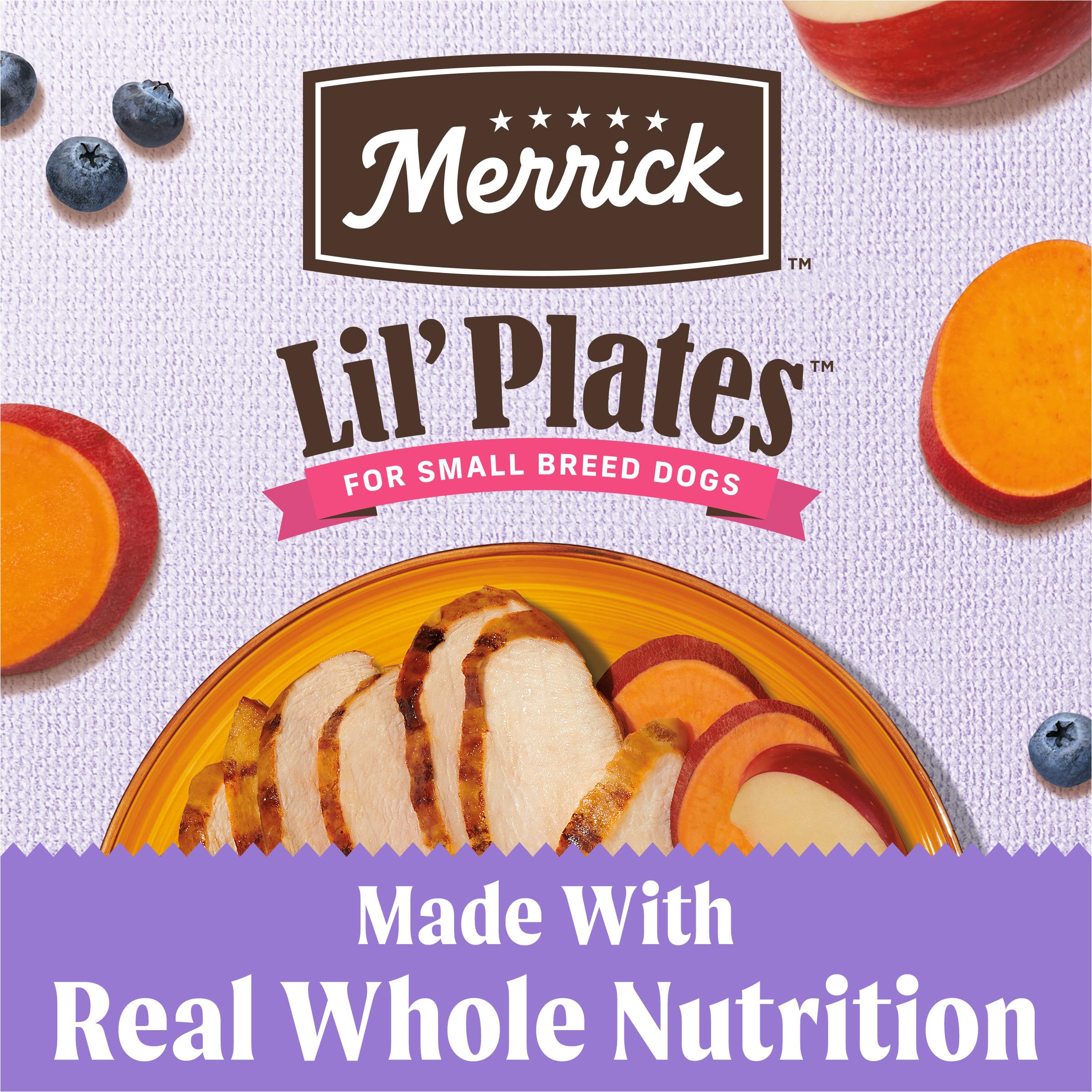 Merrick Lil’ Plates feeding bowl during mealtime for small breed puppies