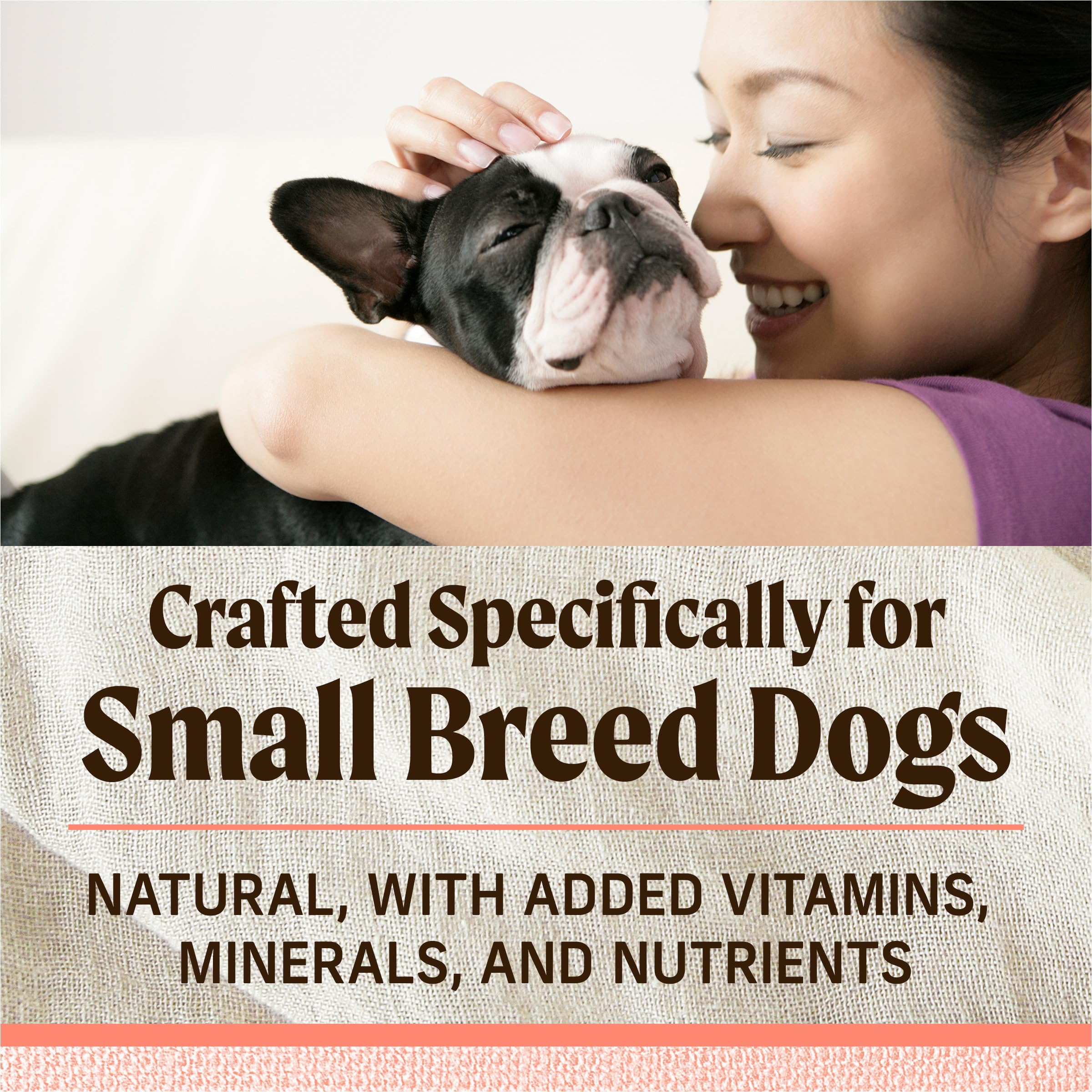 Merrick Lil’ Plates sweet potato as wholesome carbohydrate source for small dogs.