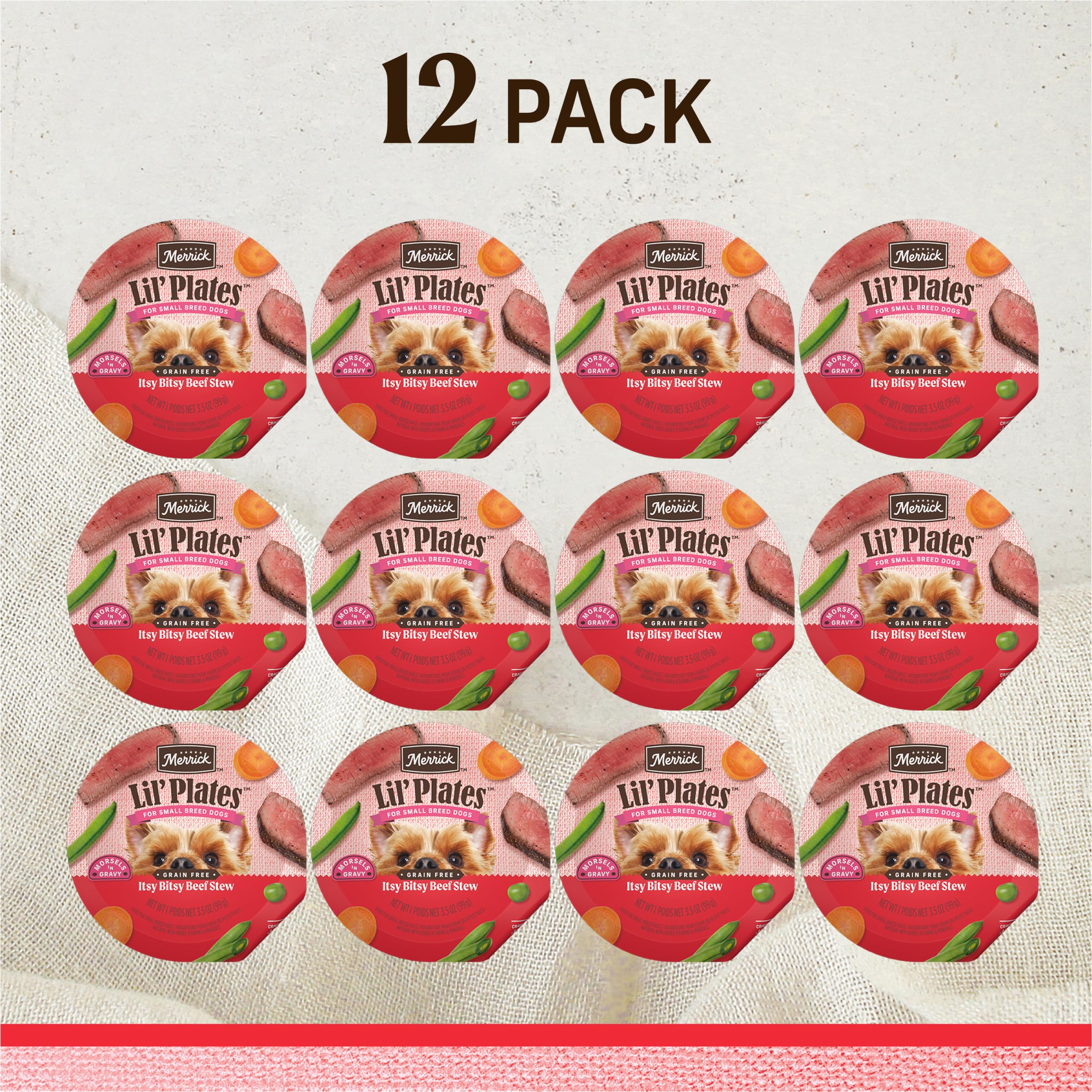 Merrick Lil’ Plates wholesome ingredients with no artificial colors or preservatives