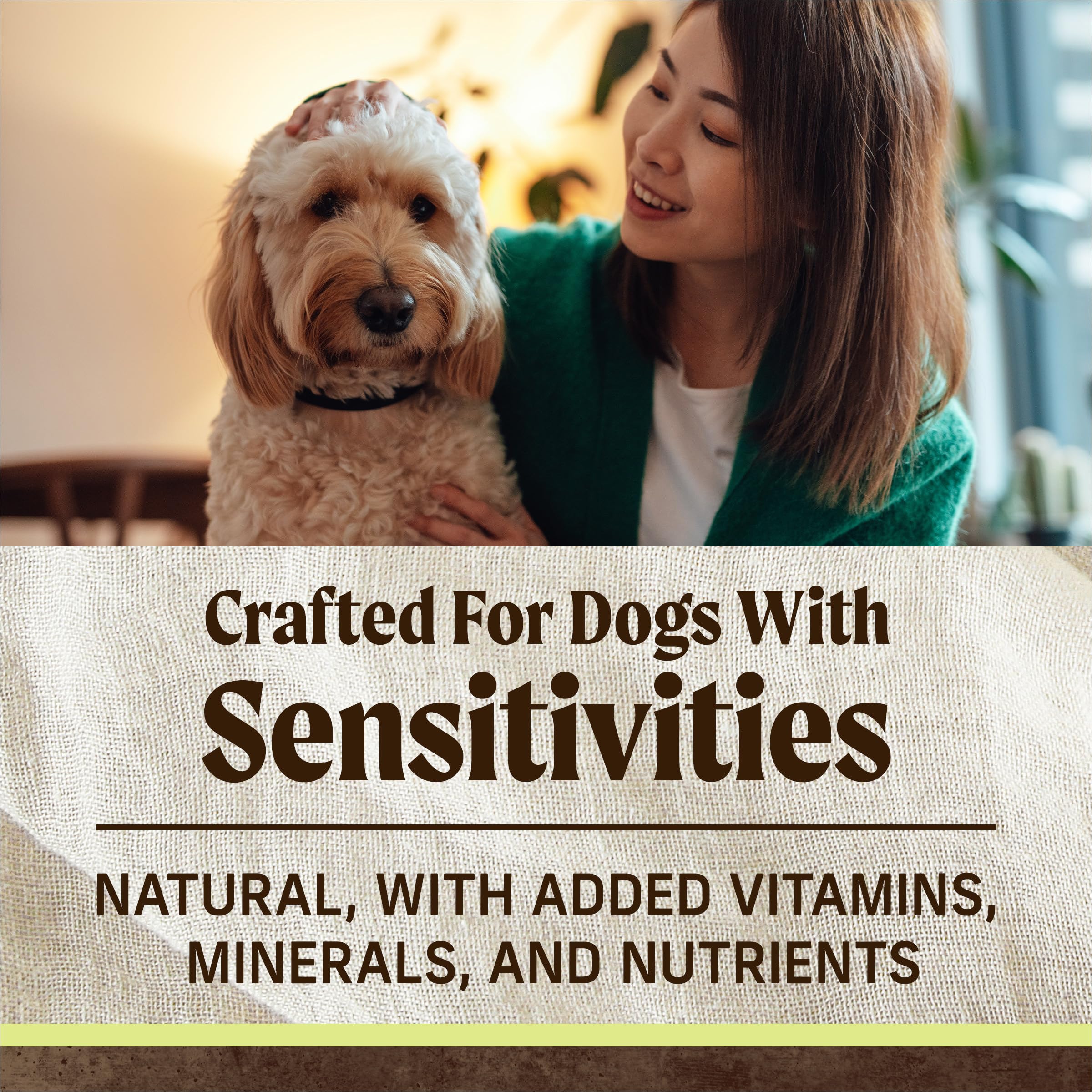 Merrick limited-ingredient diet grain-free label detail on omega fatty acids.