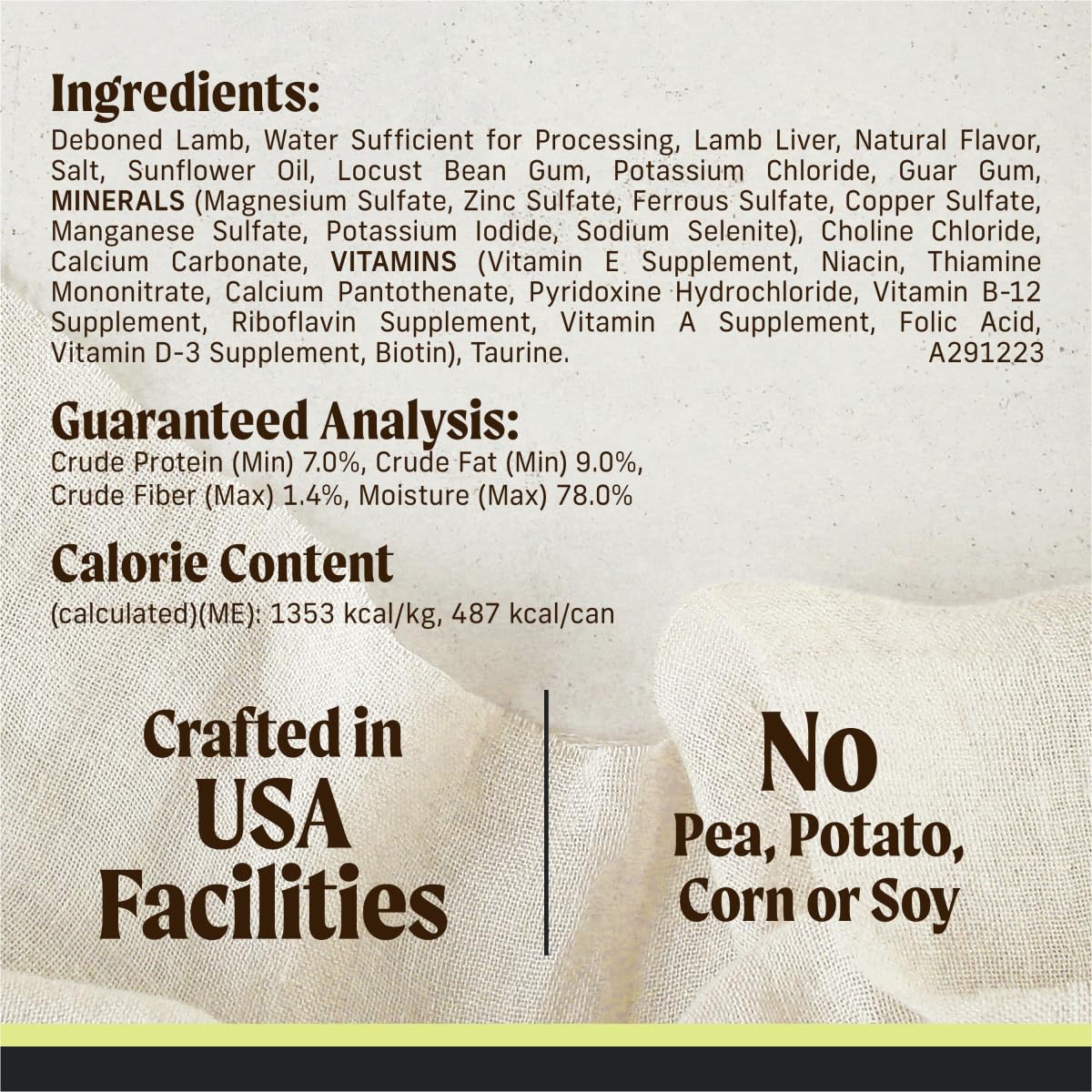 Merrick-no-artificial-colors-flavors-preservatives-label supports natural ingredients.