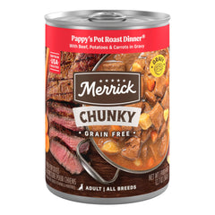 Merrick Pappy’s Pot Roast Dinner in Gravy bowl with real beef, ideal as a standalone meal