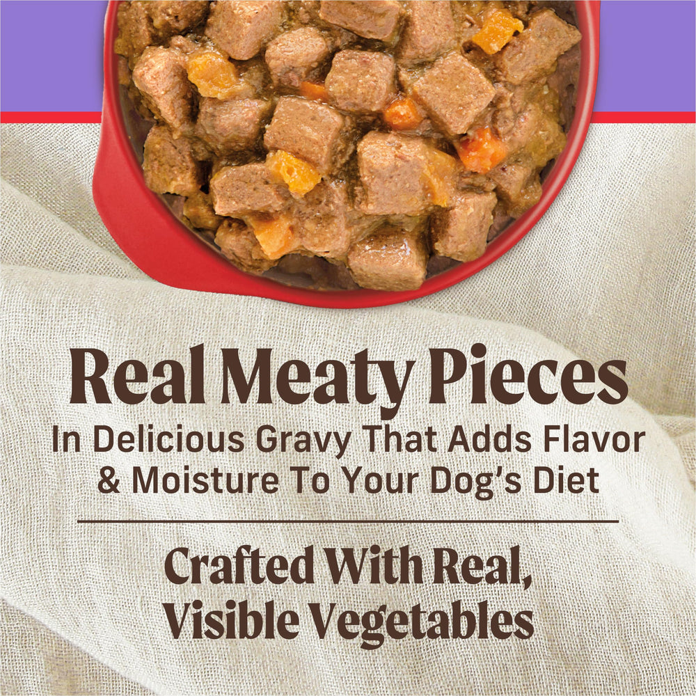Merrick Puppy Plate can opening reveals real deboned beef in gravy