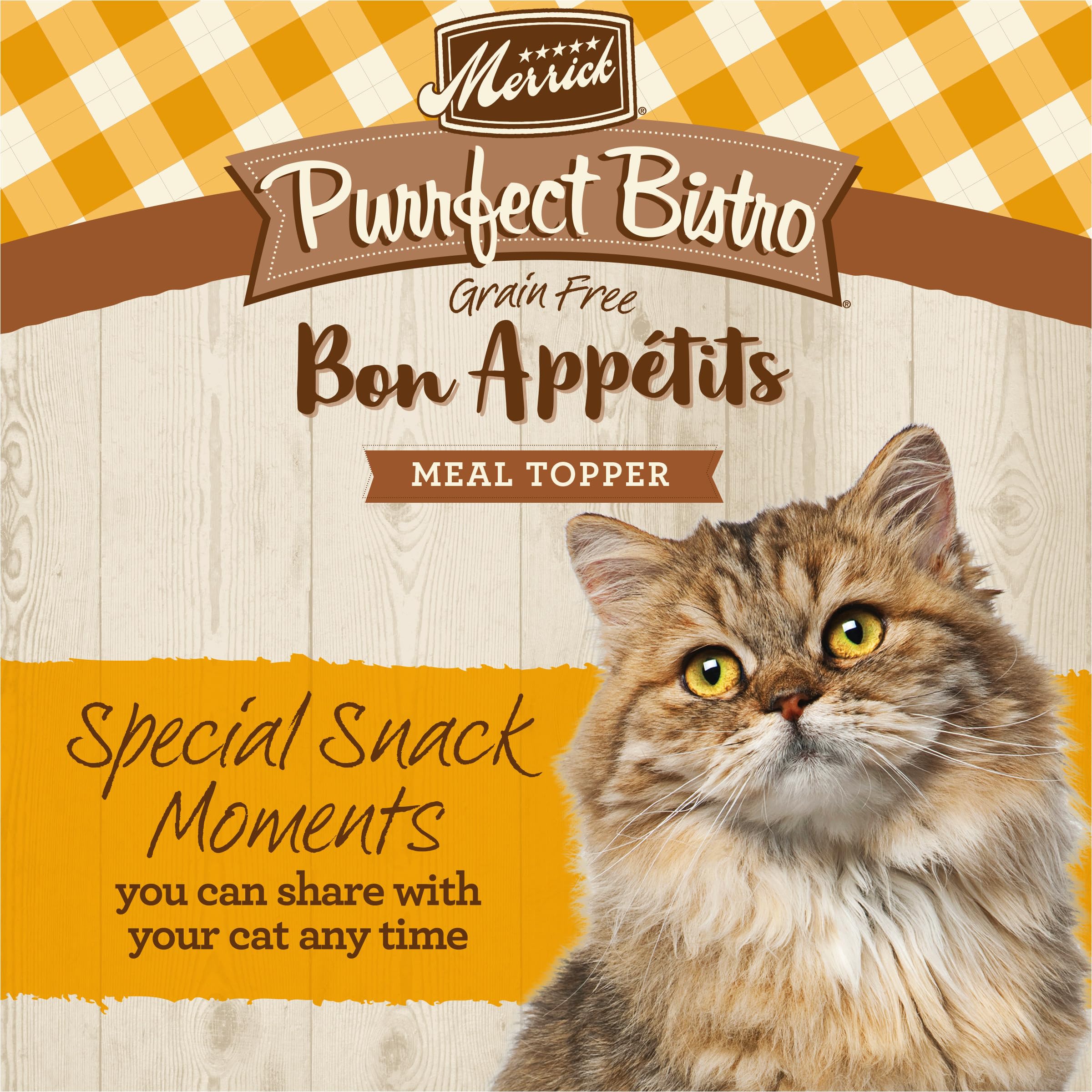 Merrick Purrfect Bistro vegetables like peas and carrots add texture