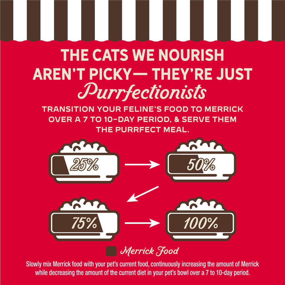 Merrick Purrfect Bistro no artificial colors or preservatives claim on label.