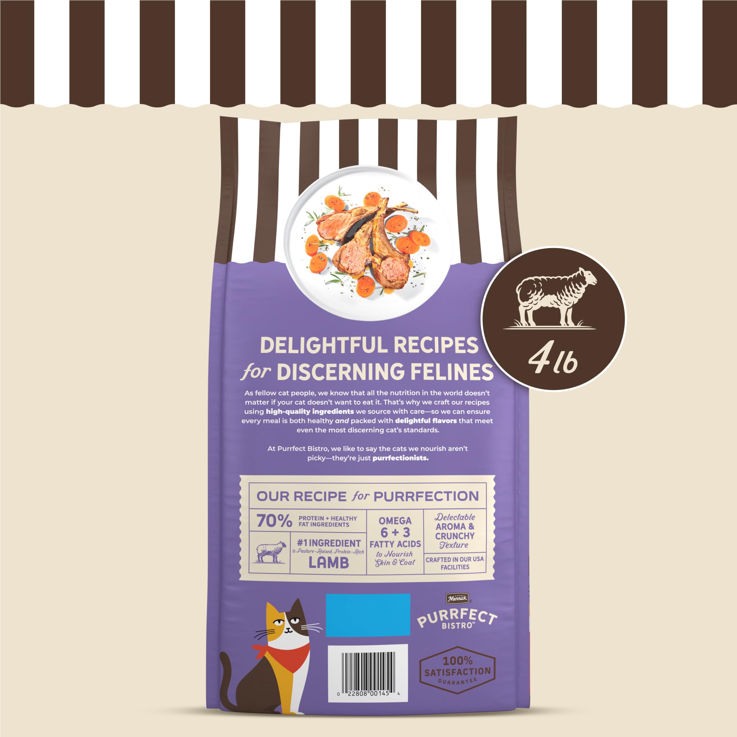 USA-made facilities emphasize safety and quality in Merrick Purrfect Bistro.