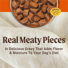 Merrick Chunky Grain Free Dinner with real deboned beef first ingredient