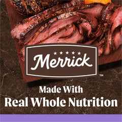 Merrick sweet potato nutrition highlight visual emphasizing natural ingredients