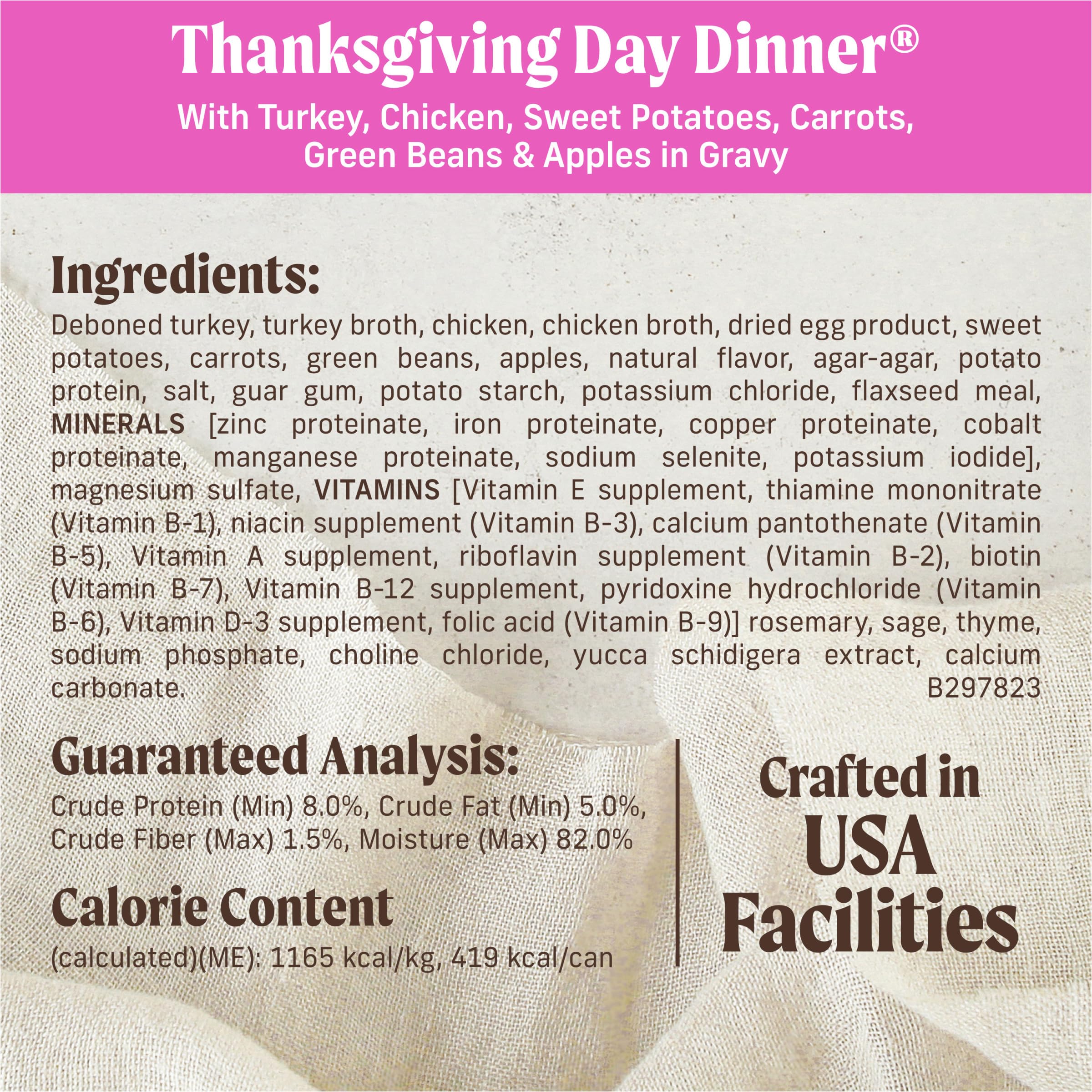 Merrick Thanksgiving Day Dinner served as topper over kibble for moisture.