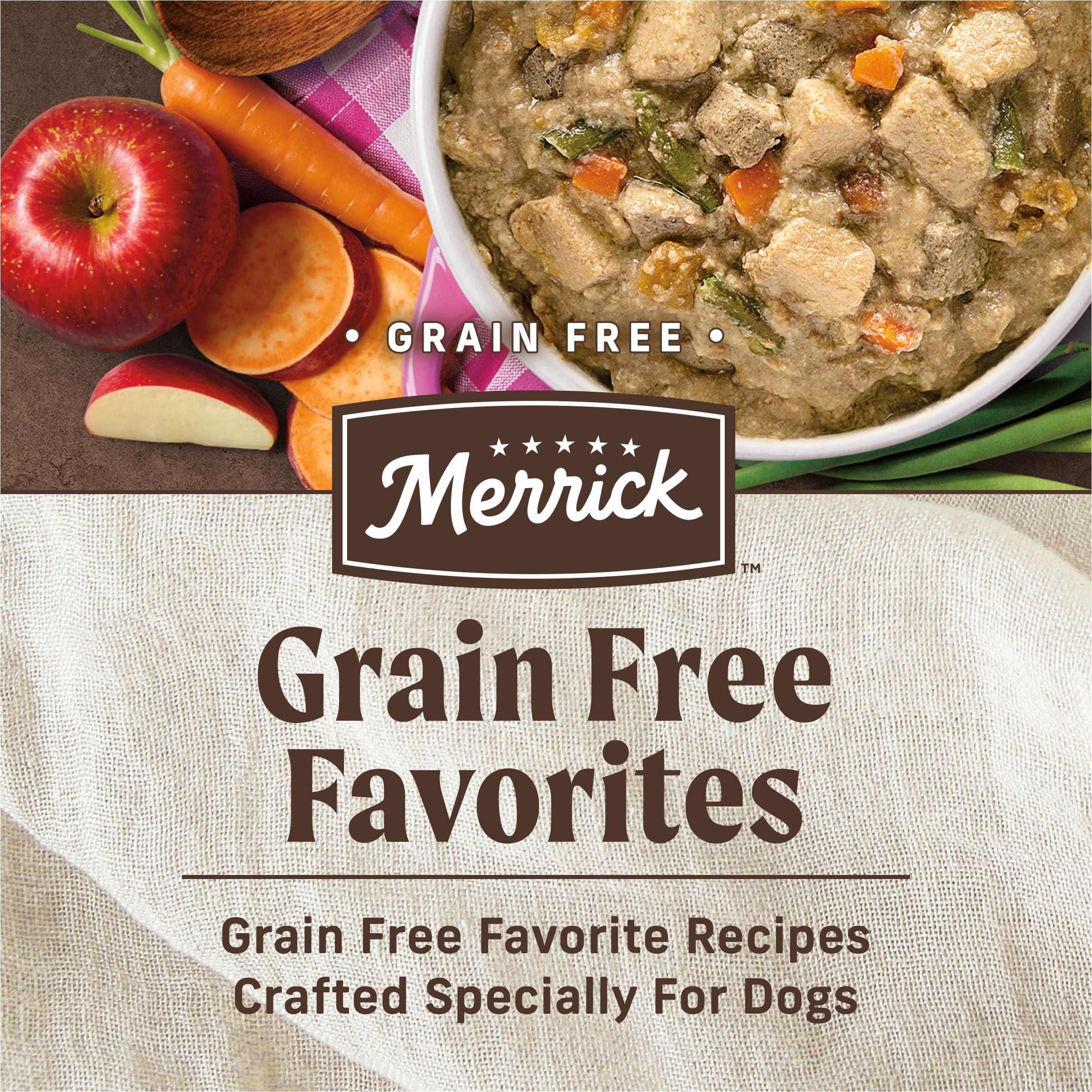 Merrick Thanksgiving Day Dinner can with grain free recipe and veggies