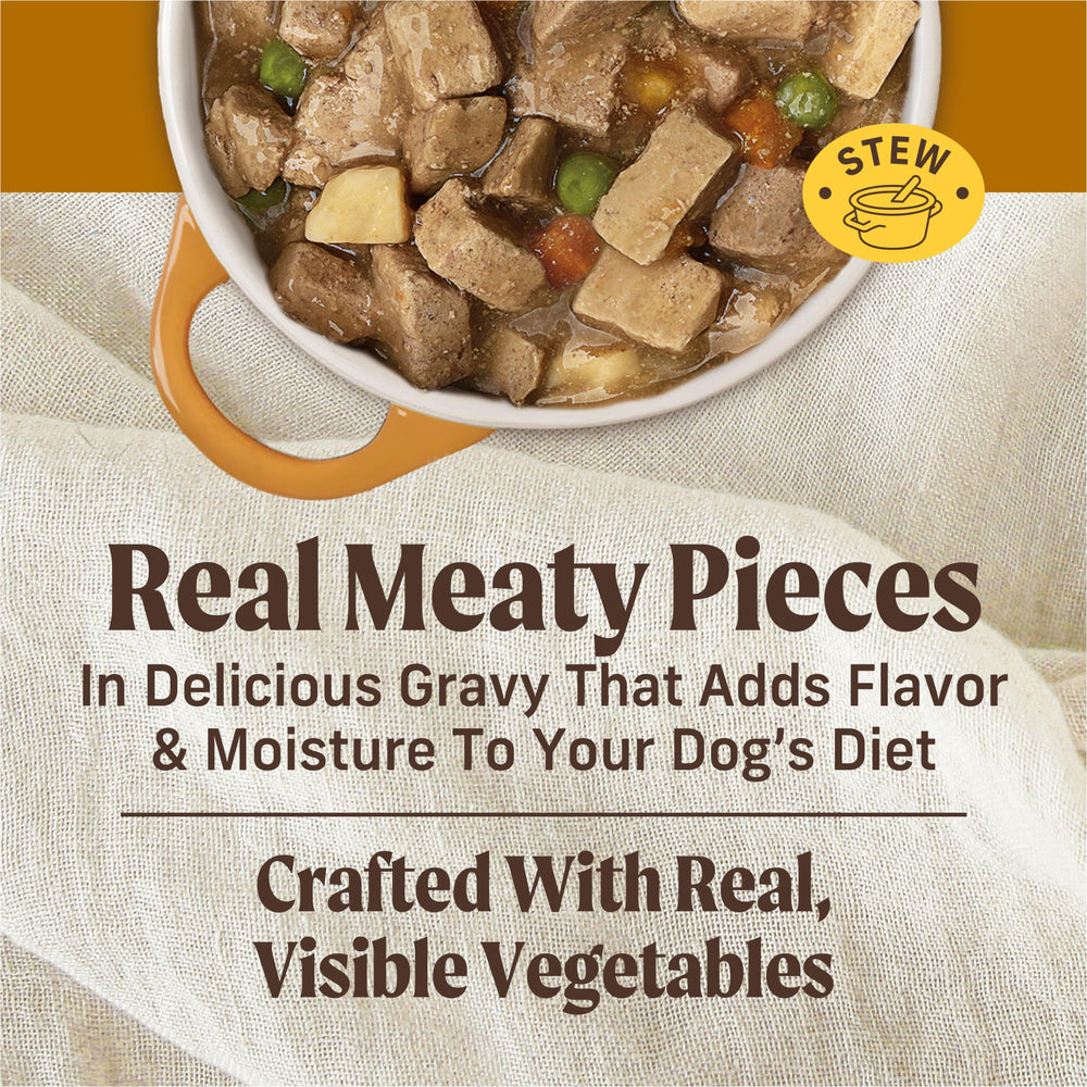 Merrick Grain Free wet dog food gravy adds moisture and taste