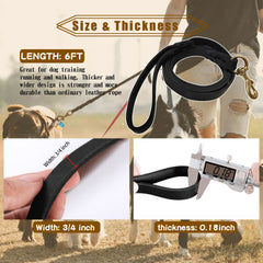 Meruogkar braided leather dog leash suitable for everyday use.