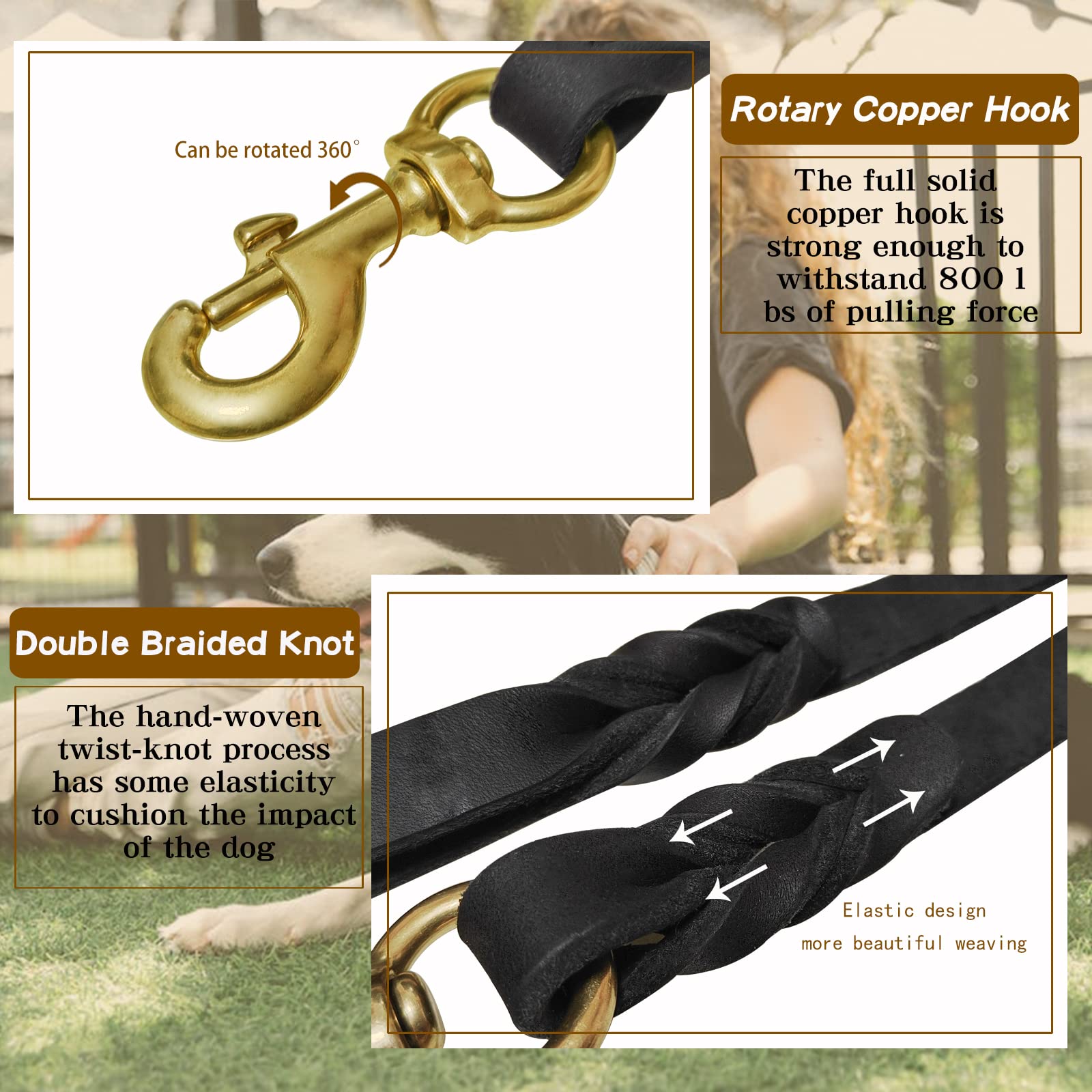 Meruogkar training leash ideal for walking and heelwork practice.