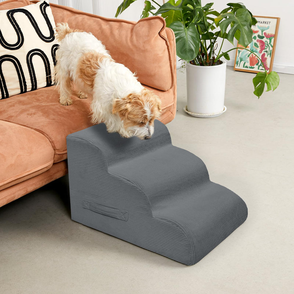 Mesa Lemon 2-step staircase keeps pets cozy on couches with non-slip traction.
