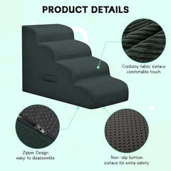 Mesa Lemon dog stairs foam-core stability reduces wobble on any floor