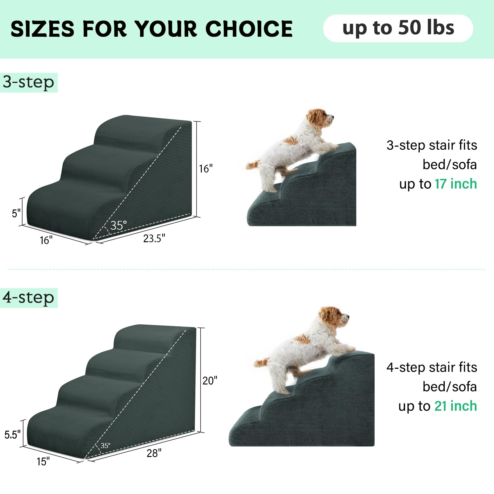 Mesa Lemon dog stairs removable washable cover simplifies cleaning after muddy outdoor adventures