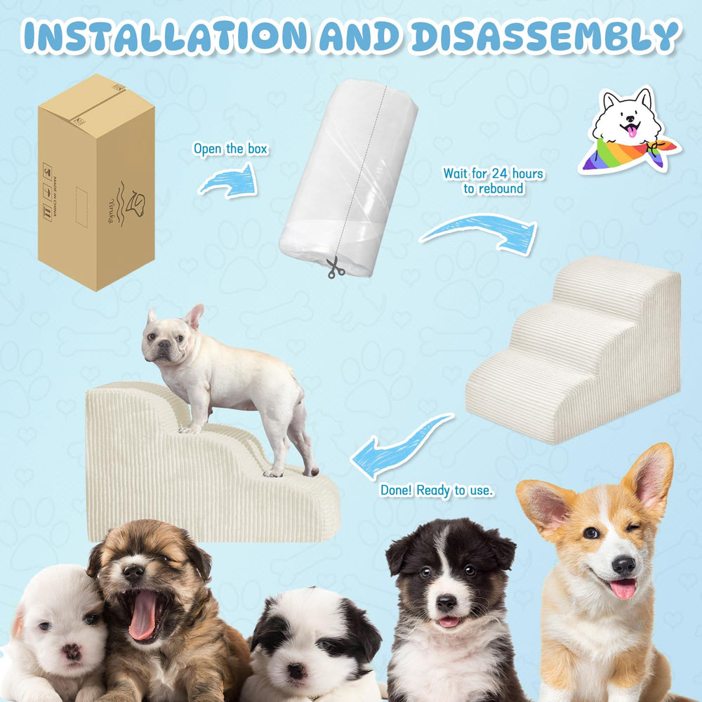 Mesa Lemon dog steps foam expands after unboxing and is ready to use