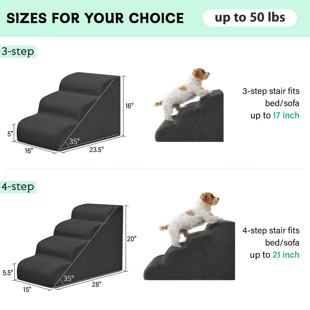 Mesa Lemon dog steps non-slip base highlights secure grip on floors