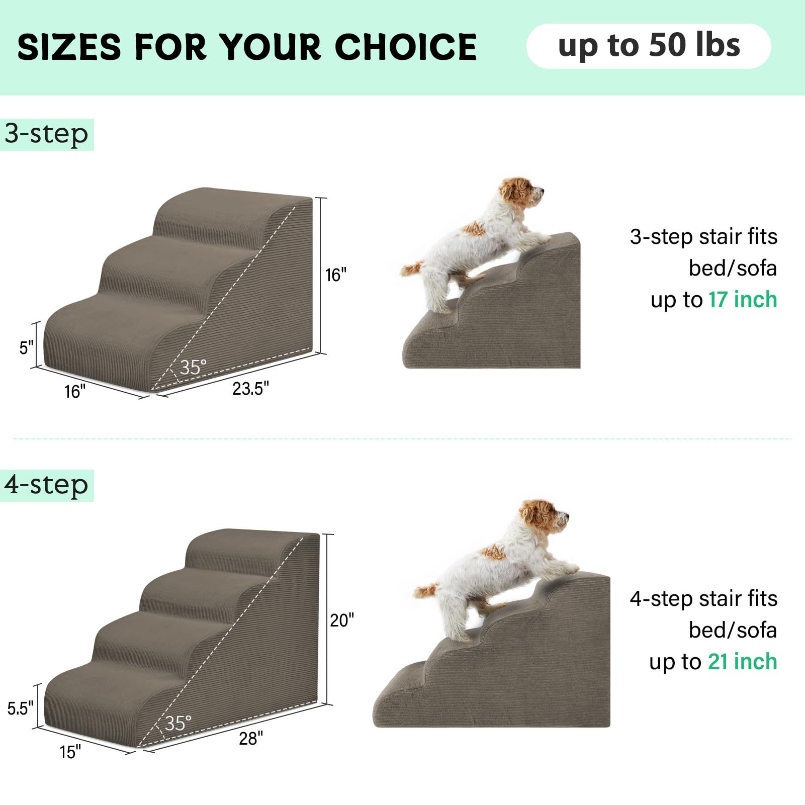 Mesa Lemon steps with non-slip dots for secure footing
