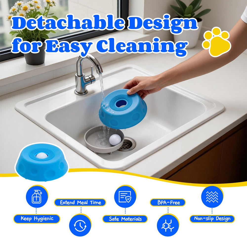 Mesiiloly blue bowl helps hydration while reducing spills