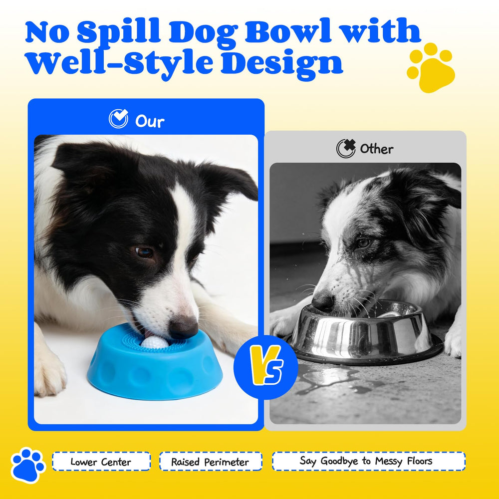 Mesiiloly non-slip bowl during dog mealtime prevents sliding