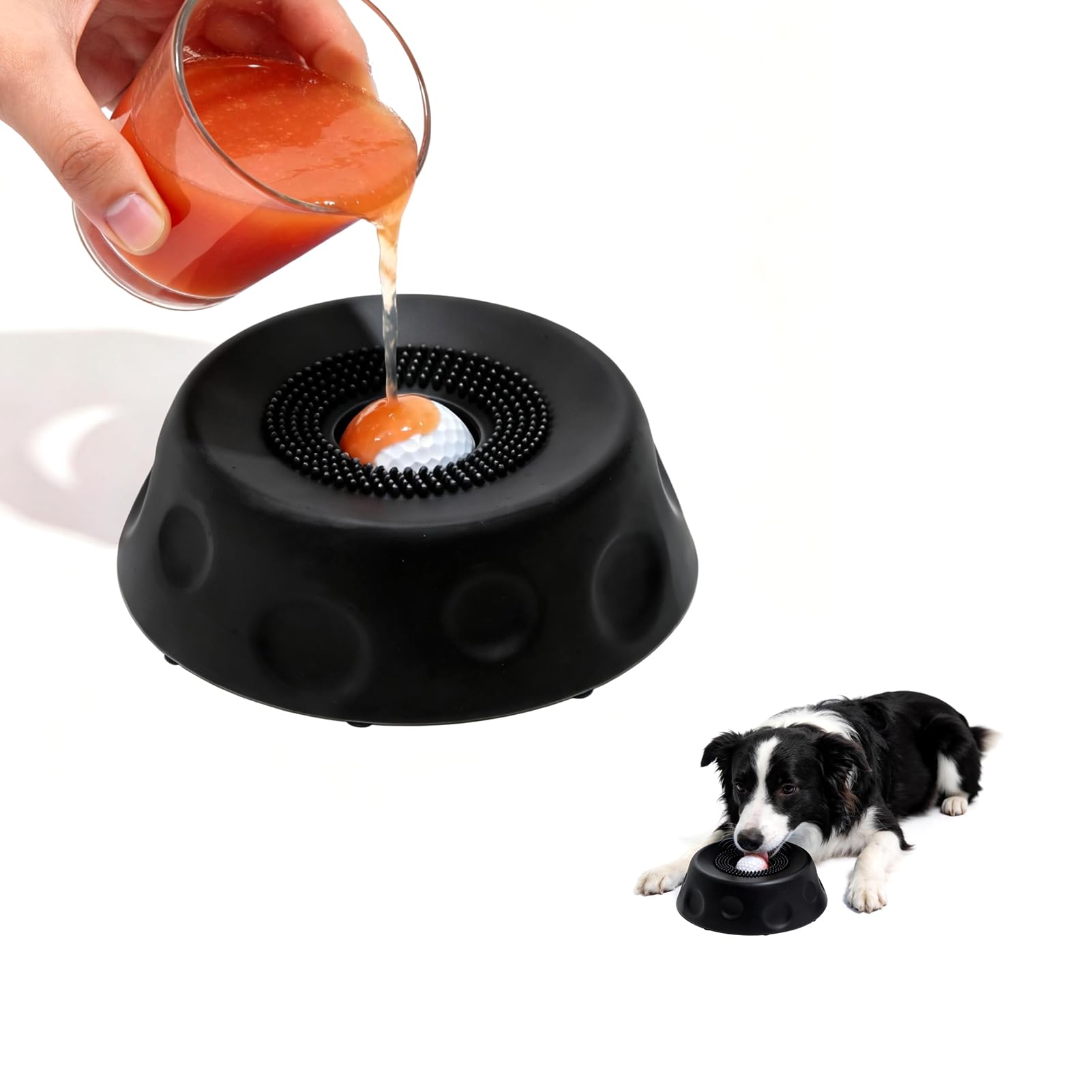 Mesiiloly slow feeder bowl for liquid treats keeps meals mess-free and engaging.