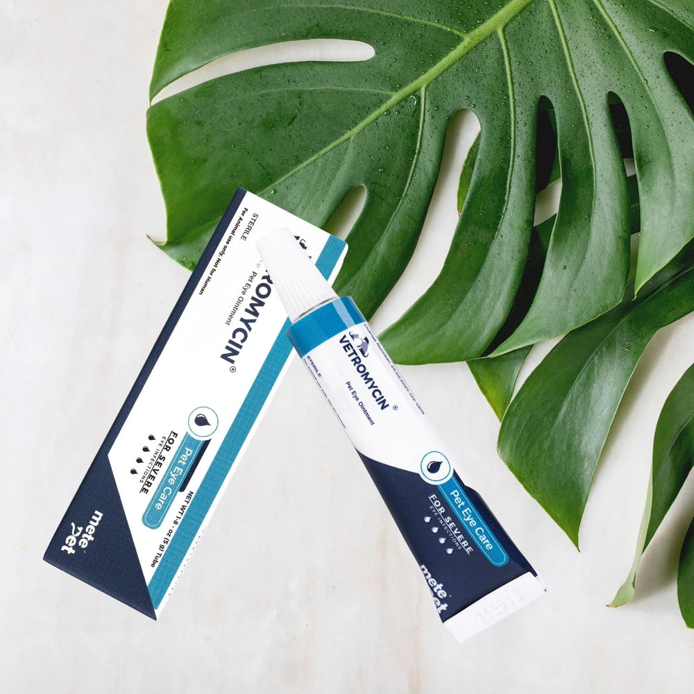 Safe for sensitive eyes METEPET Vetromycin supports routine pet eye care.