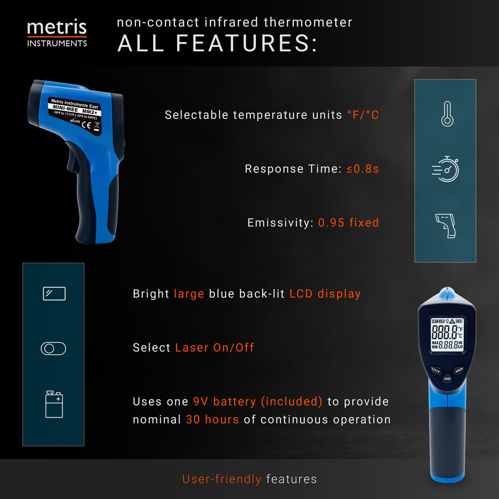 Metris MMM-2 battery life supports long use up to 30 hours